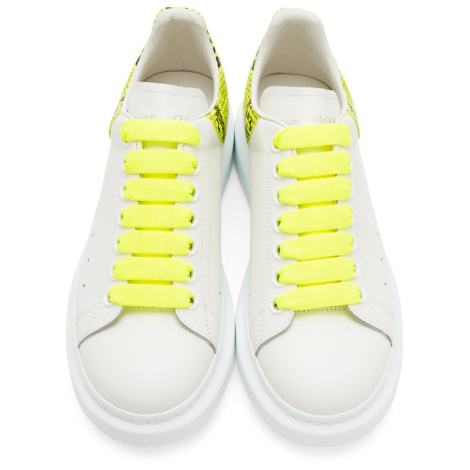 Alexander McQueen White & Yellow Oversized Sneakers