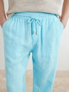 Vilebrequin - Pacha Straight-Leg Linen Drawstring Trousers - Blue