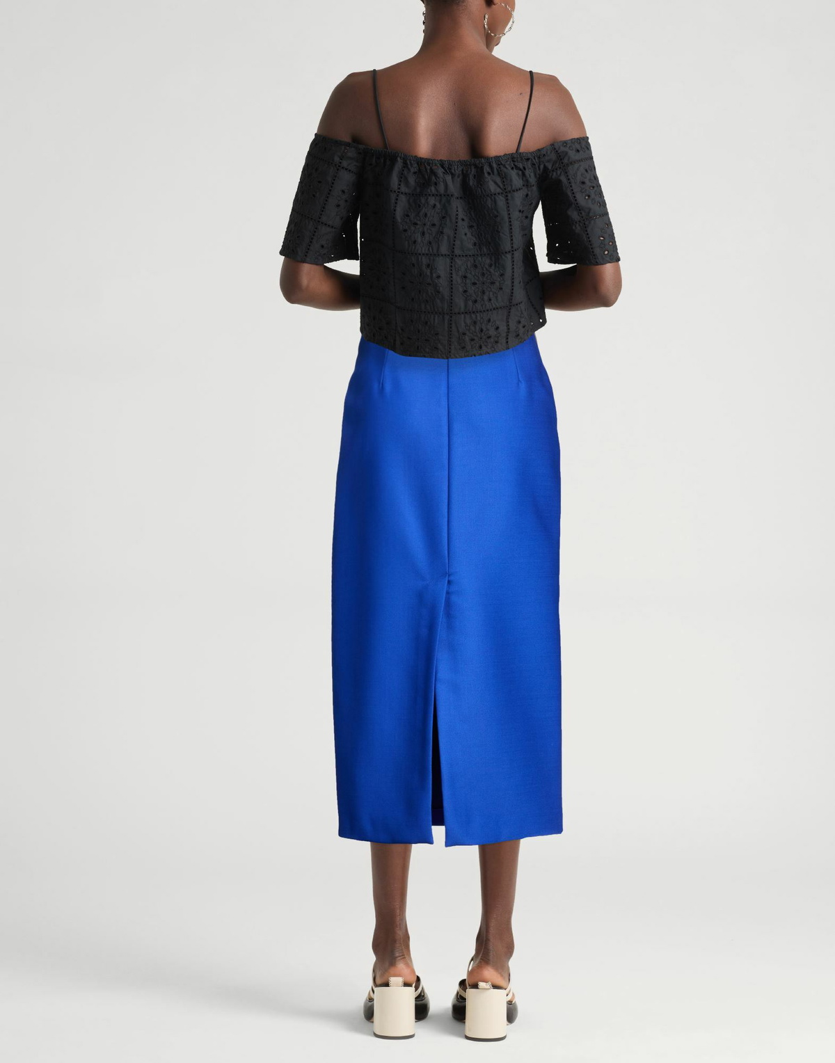 David Koma Womens Midi skirt Bright in Blue