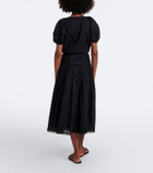 Ulla Johnson Alice embroidered tiered cotton midi skirt