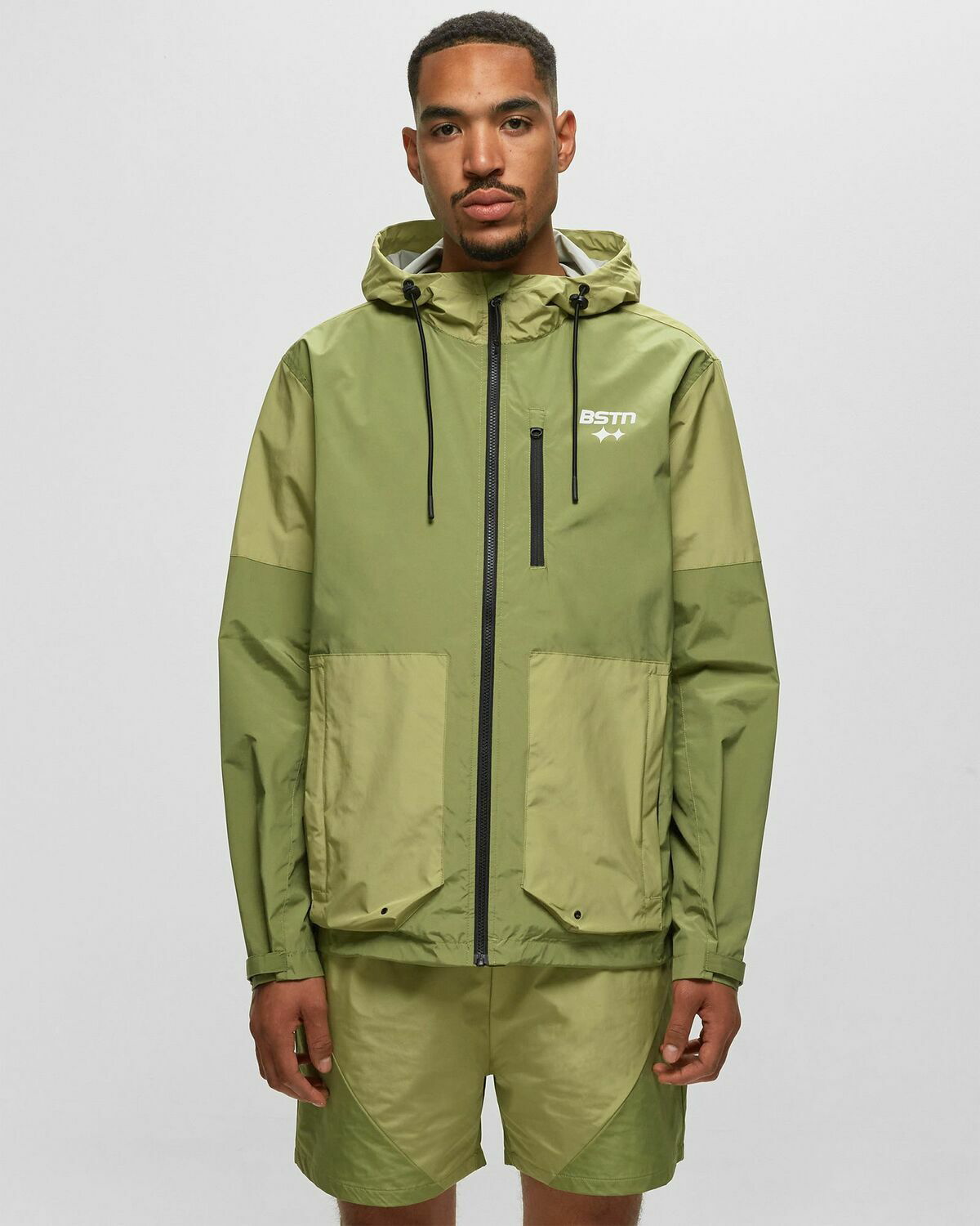 Bstn Brand Lightweight Tech Jacket Green - Mens - Windbreaker BSTN Brand