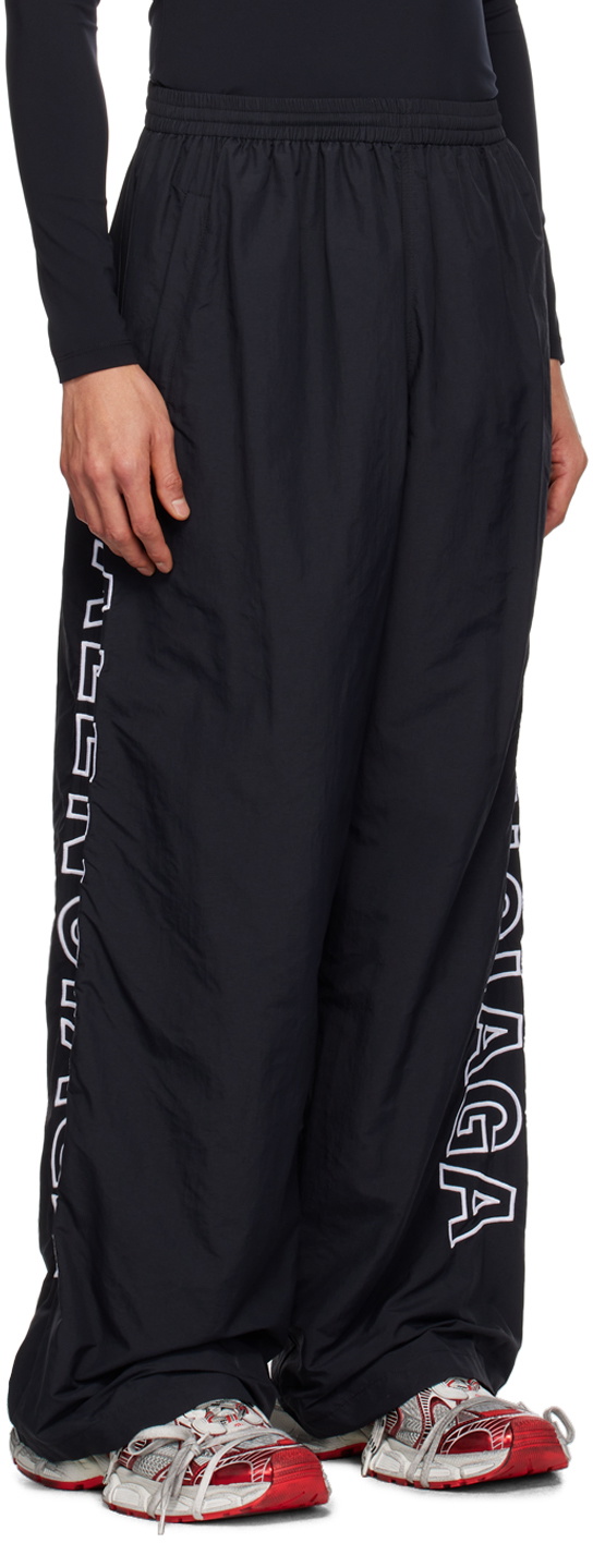 パンツ BALENCIAGA TRACK PANT S Balenciaga Black Embroidered Track Pants Balenciaga