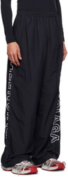 Balenciaga Black Embroidered Track Pants