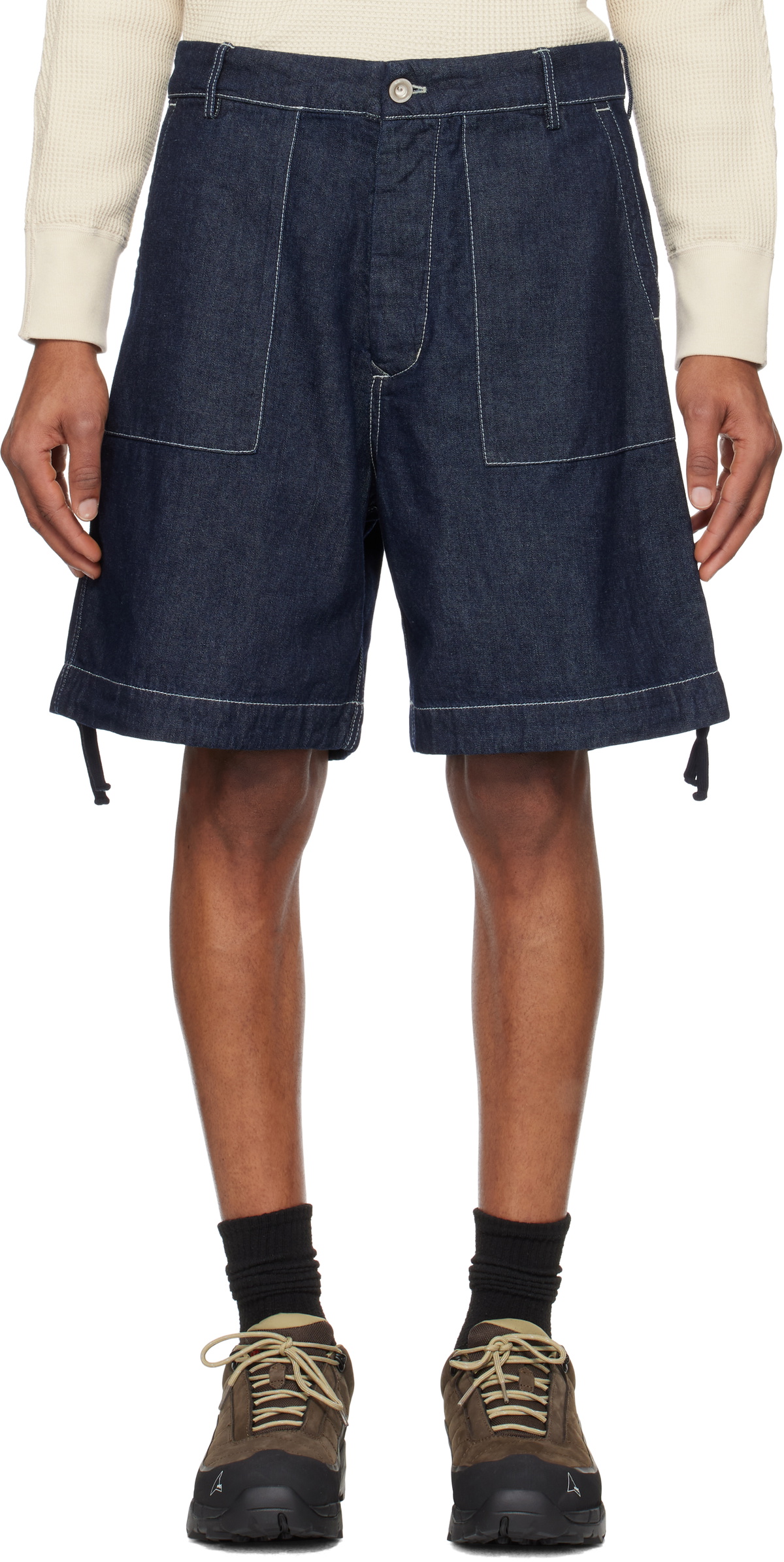 C.P. Company Blue 3/1 Denim Shorts