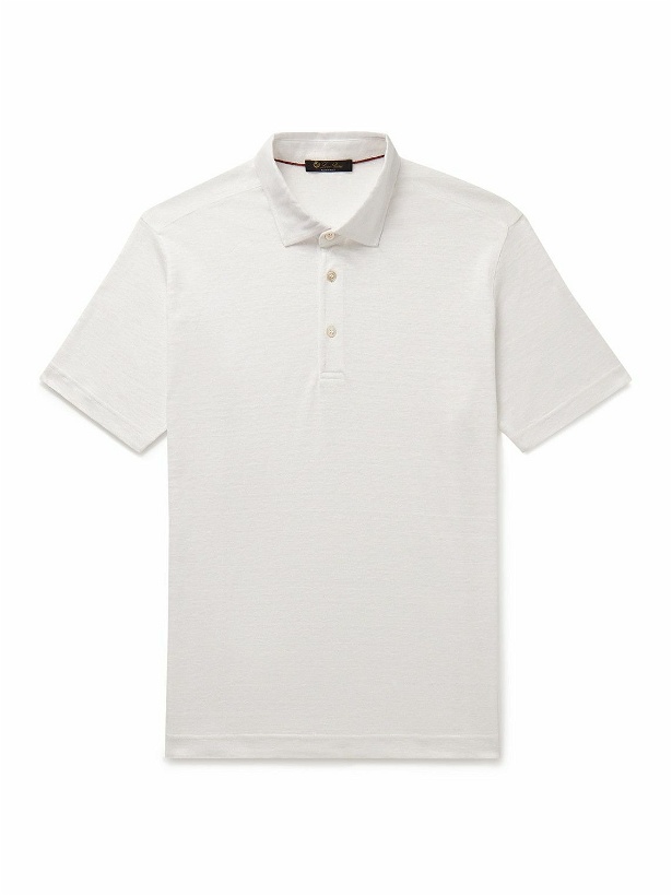 Photo: Loro Piana - Linen-Jersey Polo Shirt - White