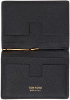 TOM FORD Black Folding Money Clip Card Holder