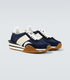 Tom Ford James suede-trimmed sneakers