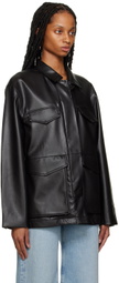 Citizens of Humanity Black Celio Faux-Leather Jacket