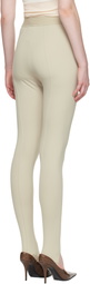 WARDROBE.NYC Beige Opaque Stirrup Leggings