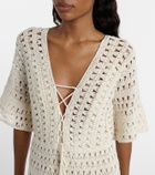 Anna Kosturova Crochet cotton minidress