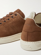 TOM FORD - Warwick Perforated Nubuck Sneakers - Brown