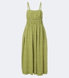Asceno Verona checked cotton midi dress