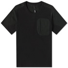 BYBORRE Men's Knitted Pocket T-Shirt in Volcanic Black