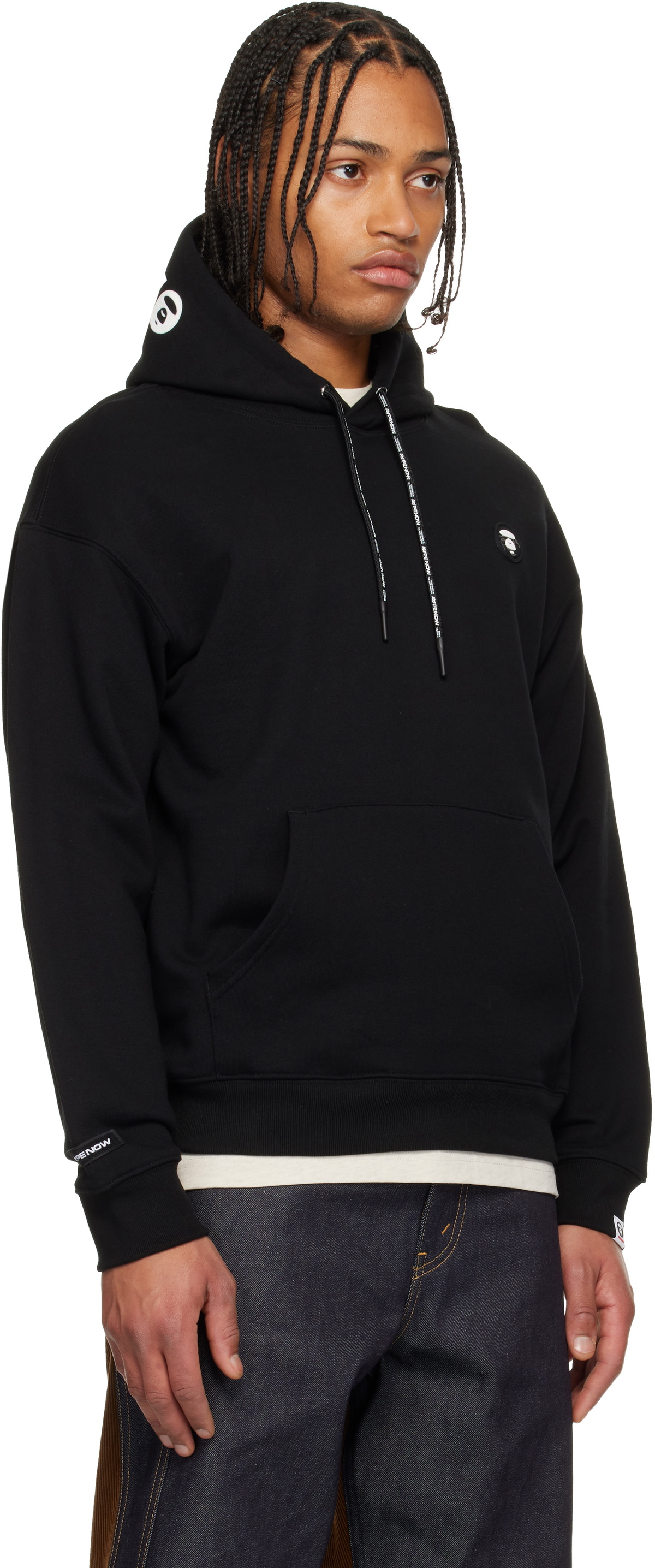 AAPE by A Bathing Ape Black 'AAPENOW' Moonface Hoodie