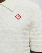 Casablanca Triangle Boucle Polo Shirt White - Mens - Polos