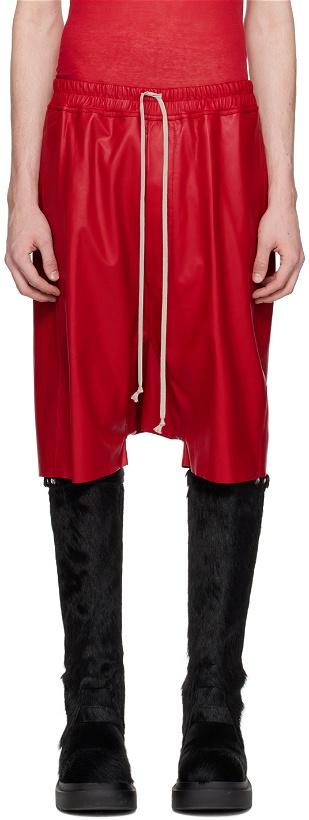 Photo: Rick Owens Red Rick's Pods Leather Shorts