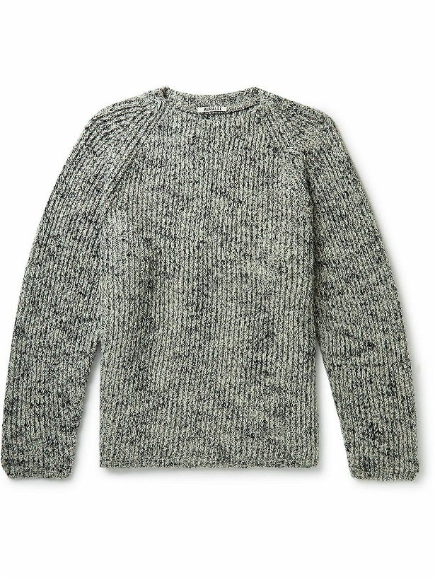 Photo: Auralee - Ribbed Wool and Alpaca-Blend Sweater - Gray