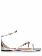 MOSCHINO - 10mm Leather Flat Sandals