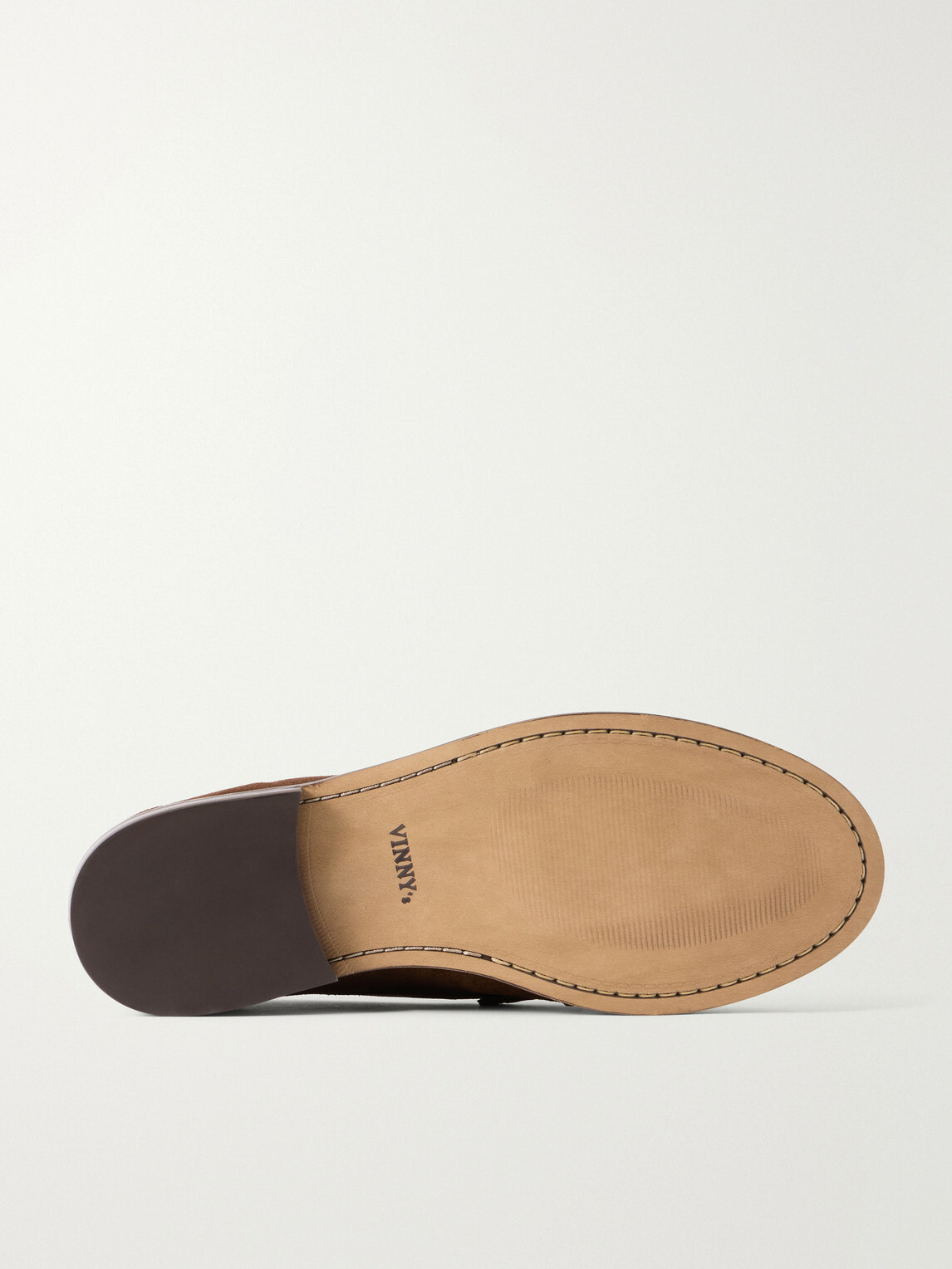 VINNY's - Louee Gathered Suede Loafers - Brown