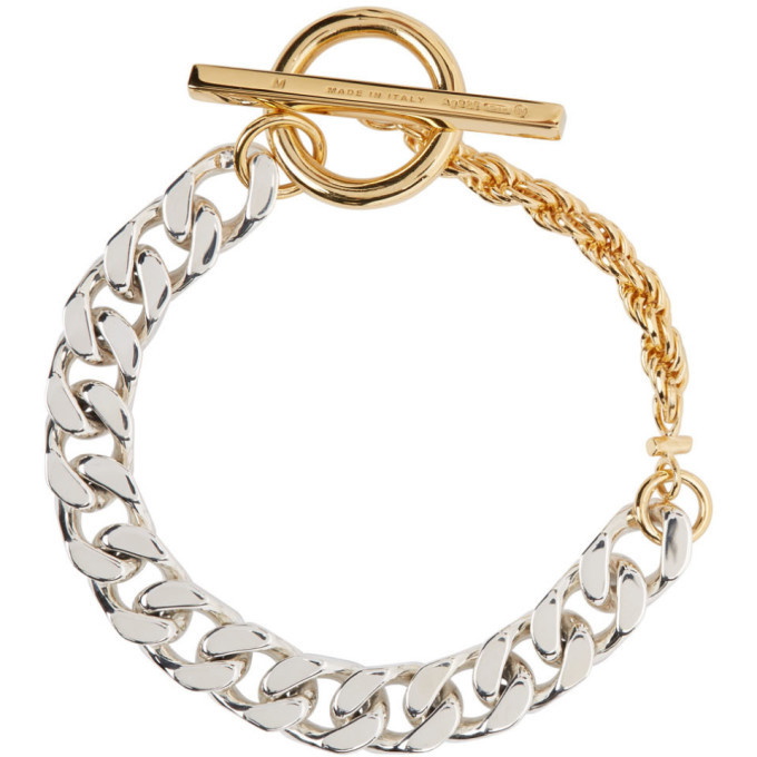 NWB $620 Bottega Veneta Bracelet with Gold Plated Sterling Silver