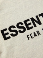 FEAR OF GOD ESSENTIALS - Logo-Flocked Cotton-Jersey T-Shirt - Neutrals