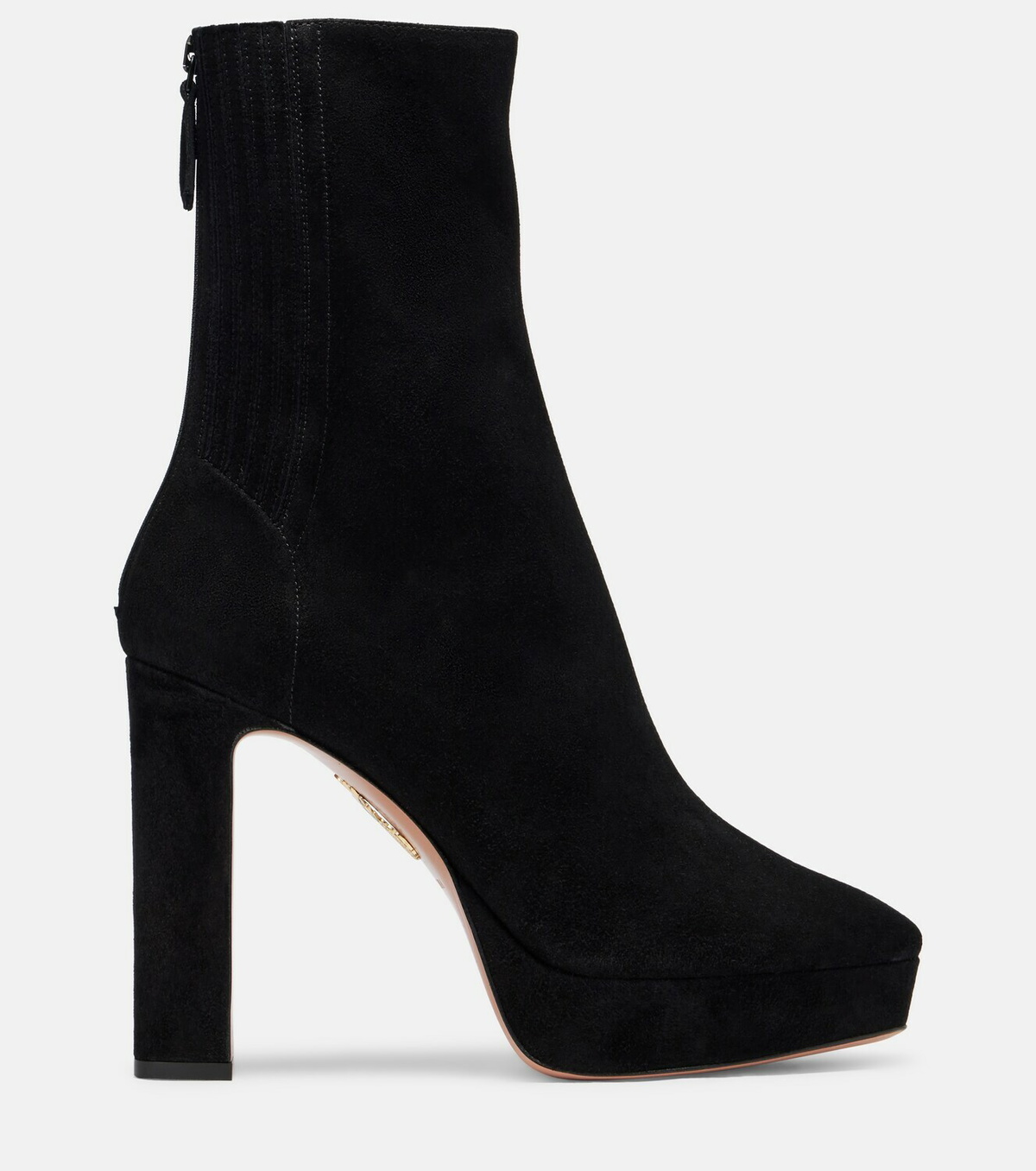 Aquazzura Martine 110 suede platform ankle boots