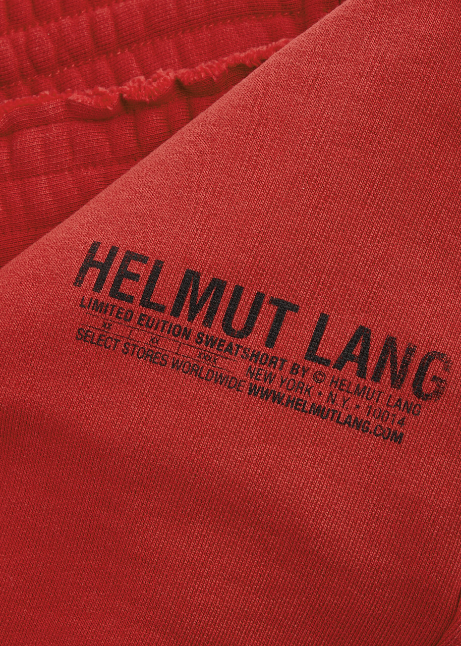 Helmut Lang Logo-print Cotton Shorts Red