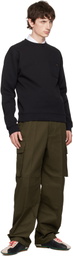 Valentino Black VGold Cotton Jersey Sweatshirt