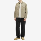 Fred Perry Men's Zip Overshirt in Warm Grey