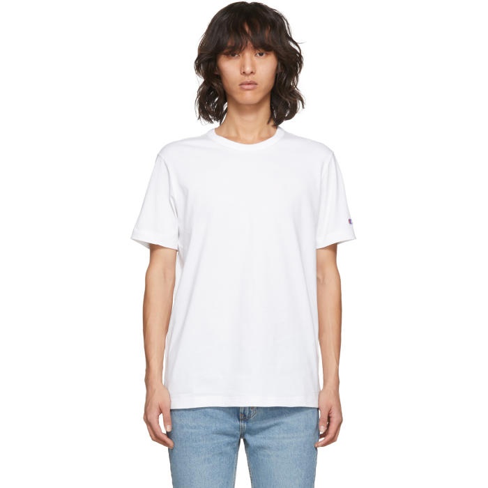 Photo: Champion Reverse Weave White Basic T-Shirt 