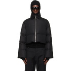 Rick Owens Moncler + Rick Owens Black Cropped Cyclopic Down Jacket