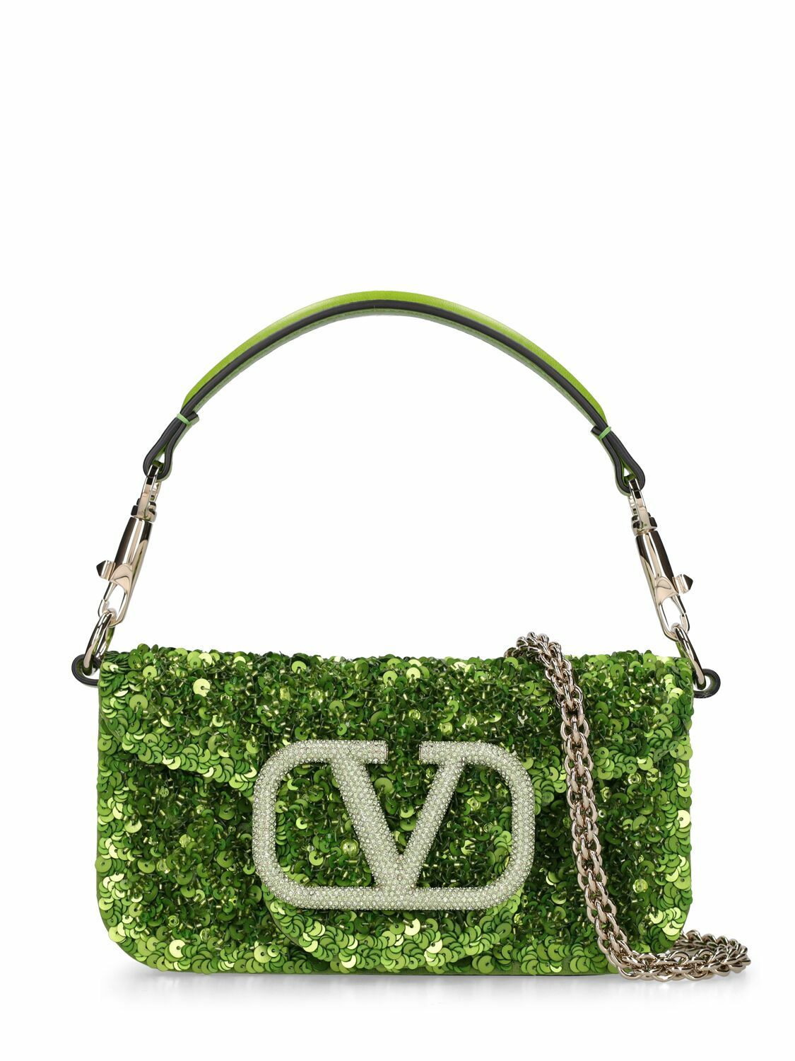 VALENTINO GARAVANI - Small Locò Sequined Silk Top Handle Bag Valentino ...