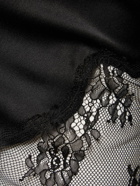 FLEUR DU MAL - Silk & Chantilly Lace Midi Skirt