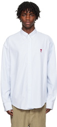 AMI Alexandre Mattiussi White & Blue Ami De Cœur Shirt