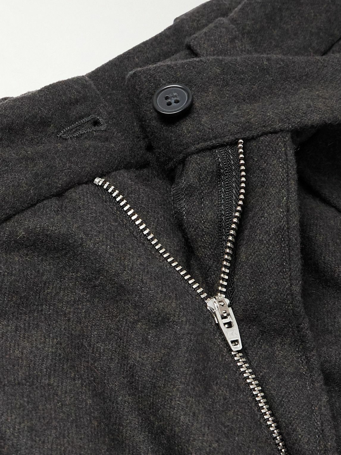 A.P.C. - Renato Straight-Leg Pleated Wool-Blend Trousers - Gray