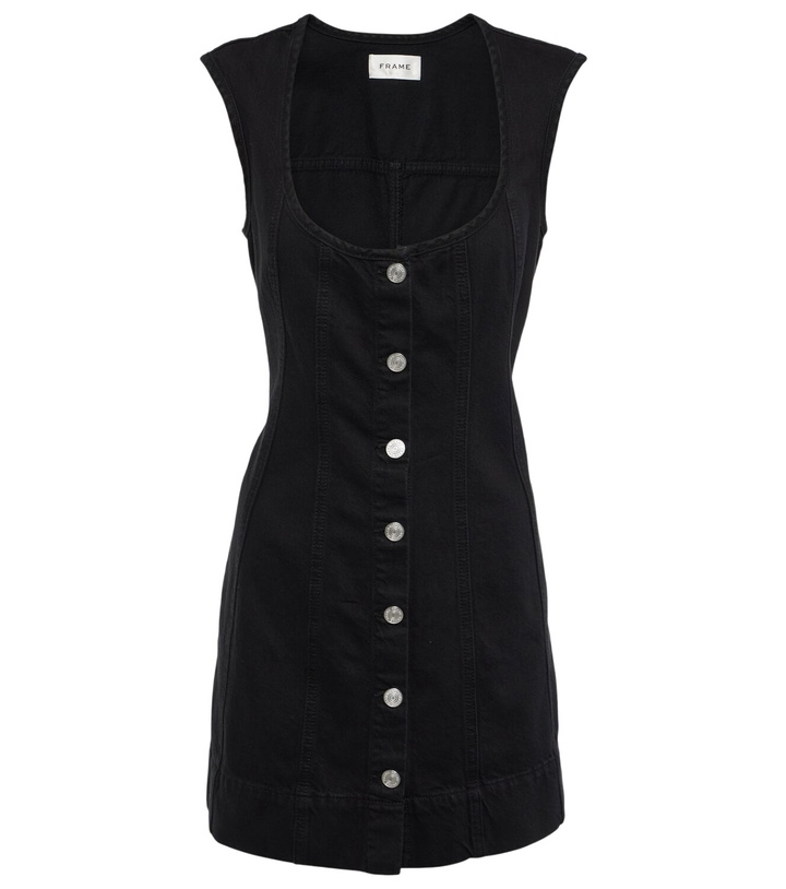 Photo: Frame The Seamed Scoop denim minidress