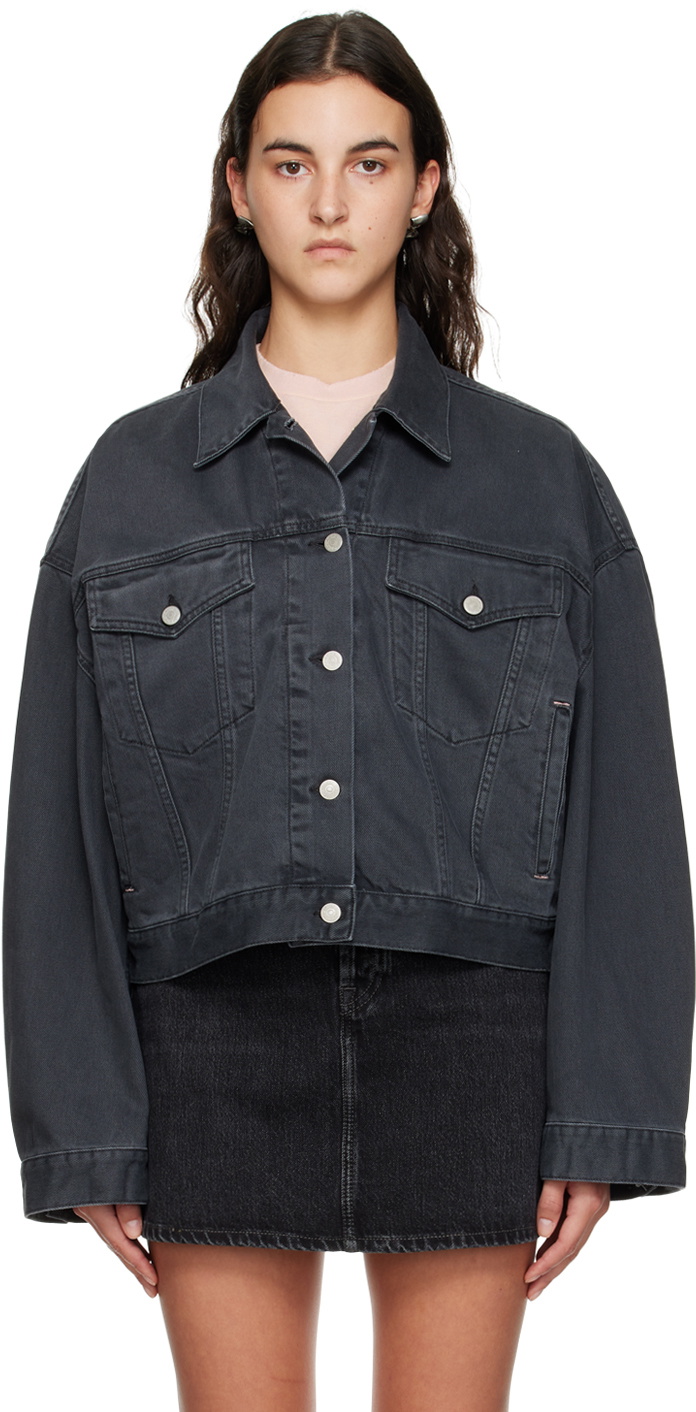 Acne Studios Black Loose-Fit Denim Jacket Acne Studios