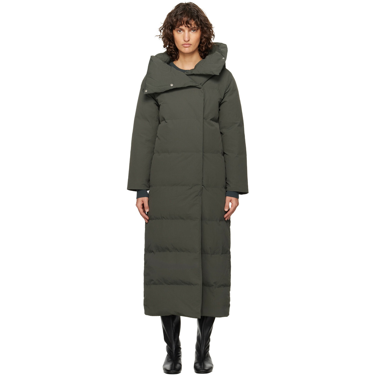 Paloma Wool Khaki Long Pruit Down Coat