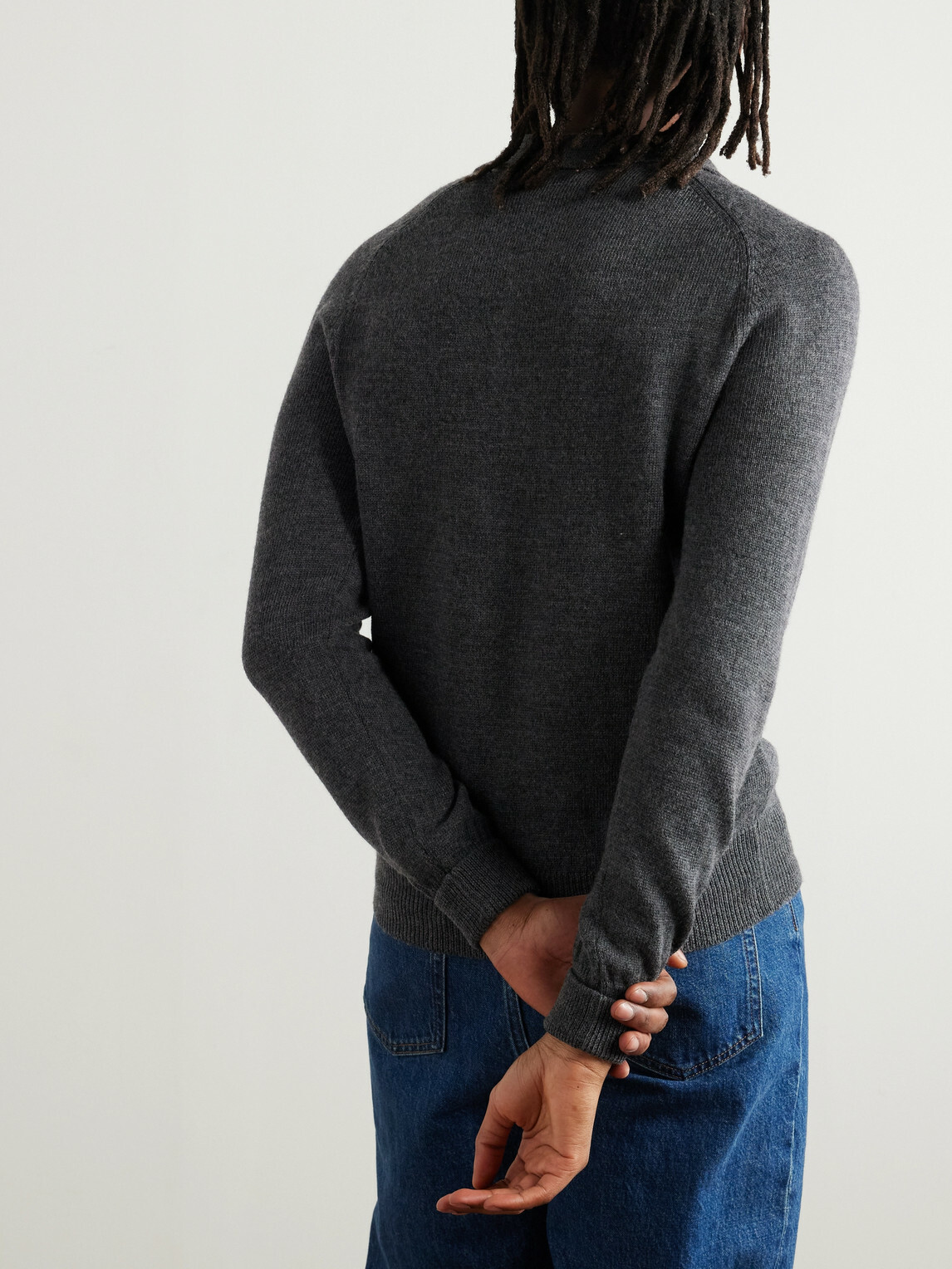 Drake's - Wool Polo Shirt - Gray