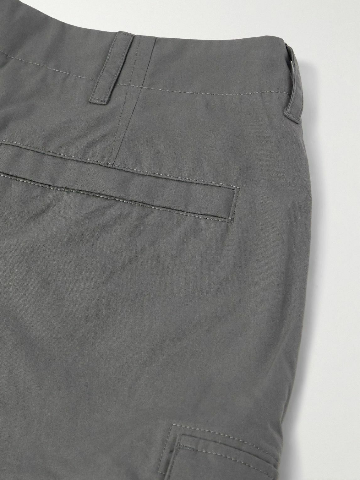 Stone Island - Ghost Straight-Leg Logo-Appliquéd Cotton Cargo Trousers - Gray