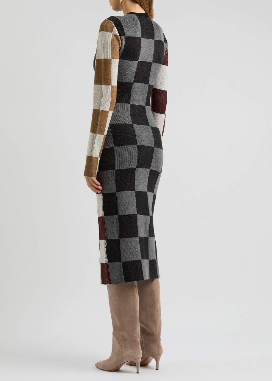 hex knit dress Hexin Hooded Dress