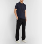 Valentino - Slim-Fit Logo-Print Cotton-Piqué Polo Shirt - Blue