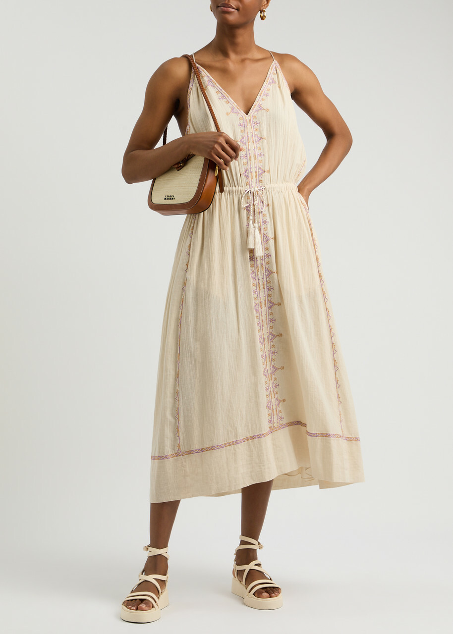 【Marant Etoile】 Sianaホルターネックコットンミディドレス ISABEL MARANT ÉTOILE Siana Halterneck Cotton Midi Dress in