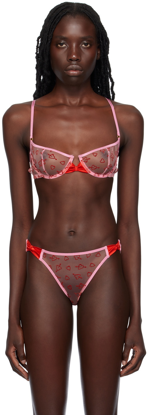 Le Petit Trou Pink Coeur Bra