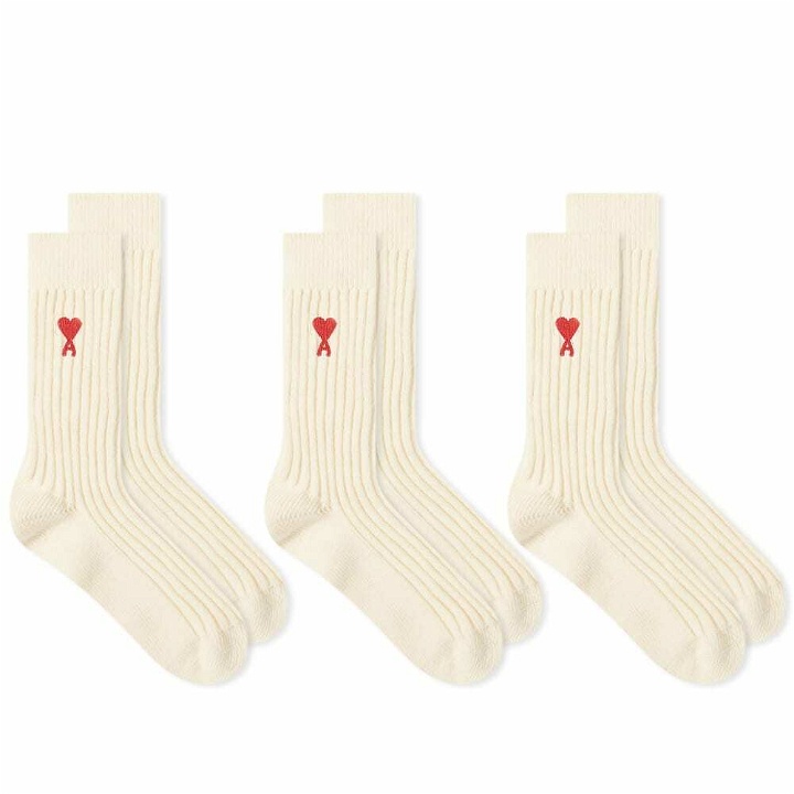 Photo: AMI Small A Heart Sock - 3 Pack