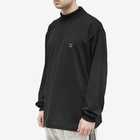 Needles Men's Long Sleeve Moc Neck T-Shirt in Black