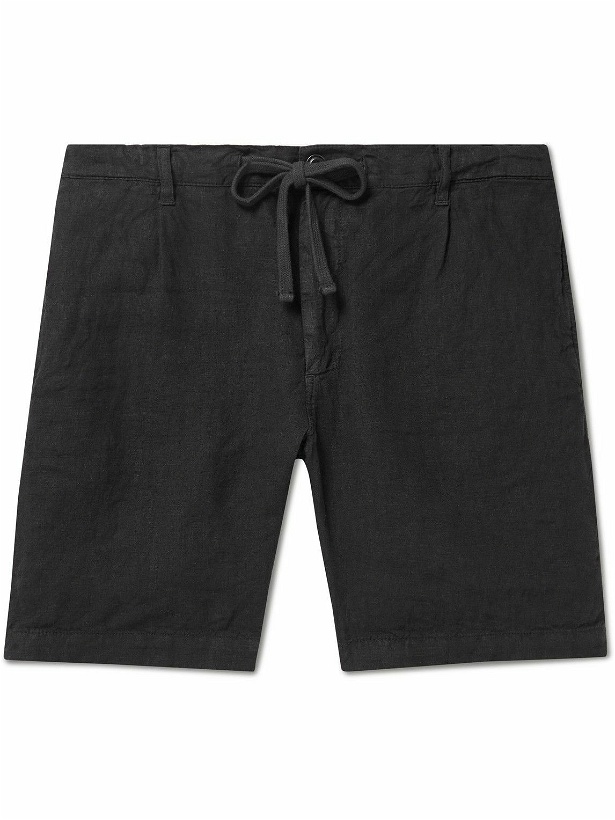 Photo: Hartford - Tank Slim-Fit Linen Drawstring Shorts - Black