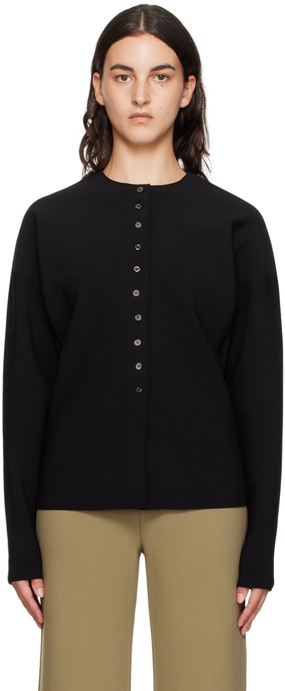Birrot Black Button Up Cardigan