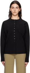 Birrot Black Button Up Cardigan