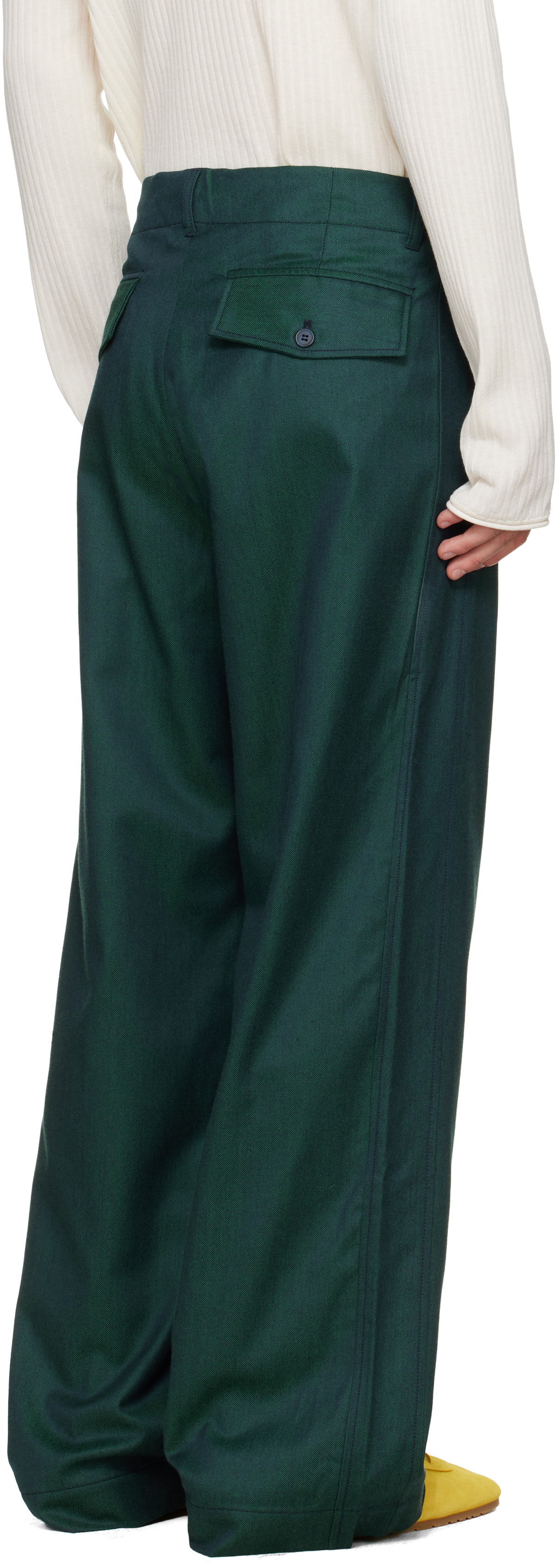 Green Jd Drawstring Sanderlak Green Tailored Drawstring Trousers